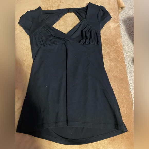 Fleurish Black Open Back Top Junior - Picture 1 of 4